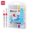 Marcadores Acrílicos Deli Hm375 Fáciles de Lavar, Plumas de Colores Lavables para Estudiantes de Arte y Niños, Set de Pintura y Coloreado con Capas de Color