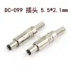 DC099 Jack de Alimentação DC 5.5*2.1 2.5 Com Fio DC Alta Corrente Conector Rosqueado Totalmente Metálico