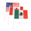 Bandeiras de Torcedor da Copa do Mundo de 2026 para os Países Sede: Estados Unidos, Canadá e México
