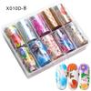 Conjunto de papel estrela para nail art transfronteiriço adesivos de unha flor de leopardo 4*100cm adesivos de unha laser coloridos
