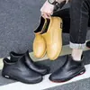 Botas de lluvia elegantes para hombre, zapatos de agua impermeables y antideslizantes de caña corta, botas de lluvia para pesca, botas de trabajo para hombre, zapatos de goma duraderos, botas de agua para cocina