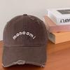 Boné Feminino Estilo K Simples Carta Soft Top Boné de Beisebol Primavera e Verão Novo Aba Larga Grande Circunferência Da Cabeça Mostrando Rosto Pequeno Boné Pico