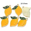 Accesorios de Aleación para Joyería DIY, Colgantes de Frutas y Verduras con Goteo de Aceite, Colgantes para Collar, Accesorios para Aretes W207