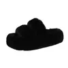 Pantuflas mullidas de suela gruesa y talla grande para mujer, pantuflas de interior, punta redonda, pantuflas de algodón, pantuflas de moda para exteriores para mujer