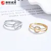 Anillo Redondo en Forma de Cruz de Plata de Ley 925 para Mujer, Anillo Abierto Elegante y Ajustable, Joyería de Plata Estilo Ins de Lujo Ligero
