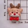 Navidad Dibujos Animados Muñeco de Nieve Resina Accesorios DIY Pegamento de Crema Funda de Teléfono Imán para Nevera Pasador Cuerda para el Cabello Joyería Accesorios Pequeños