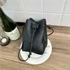 Bolso Cubo Nuevo de Cordón para Mujer Verano 2026, Bolso de Hombro Casual Simple para el Trabajo, Bolso Cruzado de Color Sólido Retro a la Moda