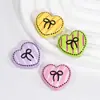 Cuentas de Corazón con Lazo Pintadas en Acrílico Cadena para Teléfono Móvil Llavero DIY Hecho a Mano Colgante para Bolso Accesorios Venta al por Mayor