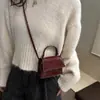 Bolso Pequeño Cuadrado de Color Sólido Nuevo Invierno 2026 para Mujer, Diseño de Nicho Simple de Moda, Bolso de Hombro Cruzado Único, Bolso de Viaje