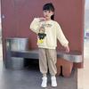Conjunto Nuevo de Otoño e Invierno para Niñas 2026 Nuevo Conjunto de Dos Piezas con Sudadera de Manga Larga y Pantalones con Estampado 3D, Elegante y a la Moda