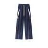 Pantalones de chándal casuales de otoño, holgados, con caída, de cordón, para hombre y mujer, pantalones casuales de pierna recta, pantalones de calle modernos para hombre
