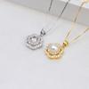 Accesorios de joyería DIY, colgante de plata S925, collar, pendientes, pasador de oreja de moda femenina, pendientes de perlas 7-8, soporte vacío, marea 1319