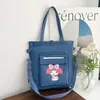Bolsa Tote 2025 para Meninas, Bolsa de Lona, Grande Capacidade, Mochila Multiuso, Bolsa Transversal de Ombro Único, Bolsa de Aula, Bolsa Tote