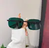 Nuevas Gafas de Sol de Moda para Hombre para Tiktok, Protección Solar, Pesca, Protección UV, Sin Marco, Borde Cortado, Verde Imperial