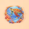 Ímãs de Geladeira de Resina Temáticos do Oceano Transfronteiriços, Lembranças Turísticas Decorativas, Ímãs de Resina de Atrações Nacionais de Comércio Exterior Magnético, Feitos Sob Medida