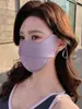 Mascarilla de Protección Solar de Nuevo Estilo para Proteger los Ojos para Mujer, Modelo Delgado 3D con Abertura para la Nariz, Mascarilla Facial de Seda de Hielo Anti-UV, Lavable para Verano