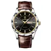 Binbond Douyin Popular Reloj para Hombre Comercio Exterior Reloj Dorado Correa de Acero Calendario Dual Semana Reloj de Cuarzo Venta al por Mayor Reloj para Hombre