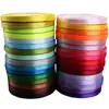 Cinta de satén de 6 mm de ancho cinta tejida roja tela de cinta de seda 6 milímetros embalaje trenzado cinta para el pelo cinta fina accesorios para el cabello adornos para el cabello cinta de colores