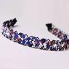 Diadema de alambre tejida a mano de tela hueca japonesa y coreana, sencilla, con lavado fresco, pinza para el cabello, horquilla de borde ancho