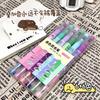 Pluma Resaltador Marcador Esencial para Resaltar Puntos Clave, Planificador Creativo para Estudiantes Marcador Resaltador de Doble Color con Punta Gruesa