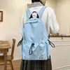 Mochila Casual Transfronteiriça 2026 Novo Estilo Estilo Preguiçoso com Cordão, Rosa Feminino Grande Capacidade Bolsa Escolar para Estudante, Mochila para o Dia a Dia