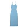 Vestido de punto con escote en V ajustado y tirantes finos de Skims Kardashian, estilo sexy, para mujer, con falda larga hasta la cadera, corte A