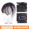Flequillo de Aire Estilo Francés 3D Cabello Sintético Natural para Frente para Cubrir Canas, Peluca para Mujer para Cubrir Calvicie y Pieza de Reemplazo de Cabello