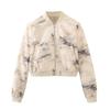 Exportação Transfronteiriça Jaqueta Bomber Estilo Europeu e Americano Moda Estampada Jaqueta Curta Roupa de Trabalho Minissaia 2010777