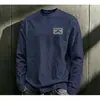 Atacado transfronteiriço nova tendência da moda de alta qualidade outono e inverno estampada masculina manga longa gola redonda camisa básica personalidade homem