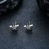 Pendientes de Estrella de Cinco Puntas con Diamantes Completos Irregulares Transfronterizos Europeos y Americanos para Hombres, Pendientes de Personalidad de Nicho para Mujeres, Accesorios de Lujo Ligero de Gama Alta