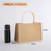 Bolsa de Linho Atacado Sacola de Juta DIY Bolsa de Mão de Linho Ecológica Bolsa de Linho Padrão de Logo Imprimível
