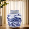 Tetera de Jingdezhen Porcelana Azul y Blanca Estilo Chino Olla de Almacenamiento a Prueba de Humedad Sellada Utensilios Olla de Almacenamiento Olla Antigua Venta al por Mayor