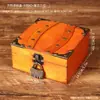 Caja de Almacenamiento de Madera Vintage con Cerradura, Joyero Antiguo Estilo Europeo, Cofre del Tesoro Creativo, Adorno Decorativo, Caja de Almacenamiento