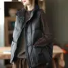 Moda Sencilla Estilo Otoño/Invierno Mujer Más Vendido Plumón de Pato Blanco Cuello Alto Nuevo Estilo Precio Versátil Holgado Corto Chaleco de Plumón Mujer