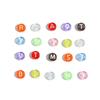 4*7 cuentas acrílicas del alfabeto hechas a mano, cuentas planas transparentes del alfabeto, collar de cuentas, llavero, accesorios de joyería