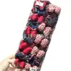 Laço de Tecido Xadrez Vermelho Doce e Fofo Scrunchie Jeans para Meninas, Prendedor de Cabelo, Faixa de Cabeça Infantil