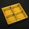 Insertos Personalizados para Caja de Empaque de Pasteles de Luna, Caja con Revestimiento de Plástico Dorado Engrosado de PVC, Bandeja de Empaque Blíster de PP, Grado Alimenticio