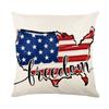 Fábrica Carta Estrella Raya Elemento Impresión Digital Día de la Independencia Funda de Almohada Sofá Cama Almohada de Descanso Funda de Cojín
