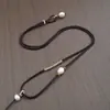 Corda de pingente de pérola de alta qualidade DIY trançada à mão corda de pescoço natural corda de colar de ágata de jade fina ajustável