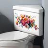 Variedad de Coloridas Flores Creativas Pegatinas para Inodoro Dormitorio Baño Decoración de Fondo Pegatinas de Pared Autoadhesivas Removibles Pvc