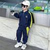 Roupas infantis meninos lapela terno 2025 primavera e outono novos meninos esportes duas peças roupas infantis maré