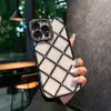 Adequado para iPhone 16 Pro Capa de Celular com Padrão de Diamante e Strass com Glitter Galvanizado, Capa Macia Anti-Queda de Alta Qualidade para Apple 15, 14, 3