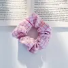 Scrunchie Fofo Estilo JK Acadêmico Coreano, Elástico de Cabelo para Meninas, Acessório de Cabelo