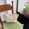 44111 Bolso Cruzado de Hombro con Lazo Crema para Mujer 2024 Bolso de Mano Corazón Suave Femenino Bolso Sobaco