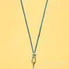 Cordão de pescoço de alta qualidade para joias pingente de ágata de cera dourada corda joias masculinas e femininas pingente corda de pescoço cordão