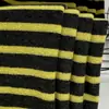Toalha Tr Listras Horizontais Grandes Fio Tingido Poliéster-Algodão Tecido de Malha Listrado 280g Tops Outono Inicial Calças Casuais Tecido da Moda