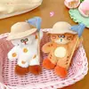 Gato de Botas Série Boneca de Pano Fivela Borboleta Gatinho Pingente Decoração de Chave Menina Fofa Aniversário Pelúcia