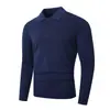 Comercio Electrónico Transfronterizo Novedades Otoño/Invierno Suéter de Punto con Decoración de Botones y Solapa para Hombre Prenda Base
