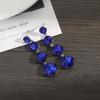 Aretes Ovalados Retro de Aleación Transfronteriza Lujo Ligero Aretes de Tuerca de Alta Gama Aretes Exquisitos Electrochapados Exagerados Joyería para Mujer