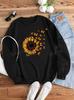 Sudadera Térmica con Estampado de Girasol y Mariposa al por Mayor de Fábrica